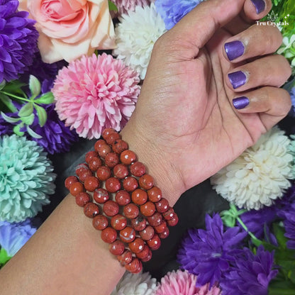 Faceted Carnelian Bracelet — Motivation, Confidence & Creative Energy
