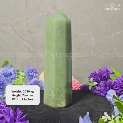 Green Aventurine Crystal Tower – Abundance, Calm & Positive Growth