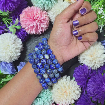Faceted Lapis Lazuli Bracelet — Wisdom, Intuition & Confident Expression