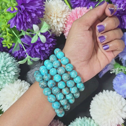 African blue turquoise on a girl's wrist video