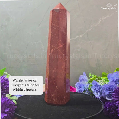Red Jasper Tower – Natural Crystal for Grounding, Courage & Protective Energy