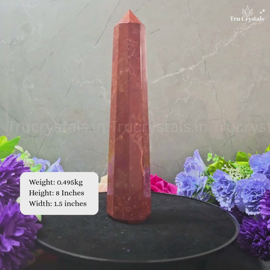 Red Jasper Tower – Premium Grounding Crystal for Strength, Stability & Root Chakra Healing