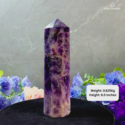 Premium Amethyst Jumbo Tower –For Serenity, Clarity & Spiritual Energy-0.625Kgs