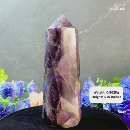 Natural Amethyst Jumbo Tower – Crystal of Peace, Intuition & Energy Cleansing- 0.862Kgs