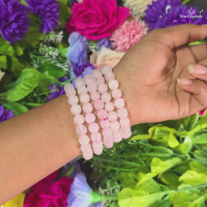 Rose Quartz Bracelet — Universal Love, Self-Love and Emotional Harmony | Heart Chakra | TruCrystals