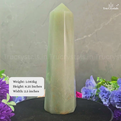 Green Aventurine Crystal Tower – Abundance, Calm & Positive Growth