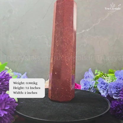 Natural Red Jasper Tower – Grounding Crystal for Strength, Protection & Root Chakra Balance