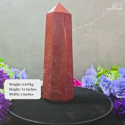 Red Jasper Crystal Tower – Stone of Courage, Grounding & Stability