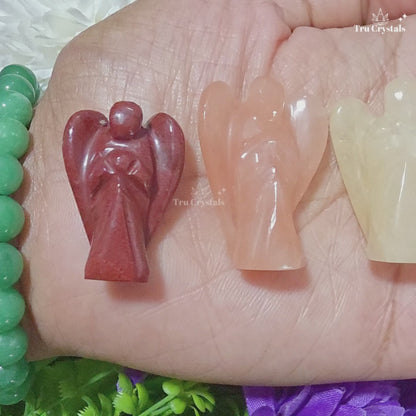7 Chakra Crystal Angel Set (1 Inch)— Chakra Balance, Protection & Spiritual Harmony | TruCrystals