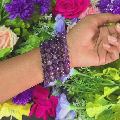 Amethyst Chevron Bracelet — Energy Healing, Calm and Spiritual Awareness | Crown Chakra | TruCrystals