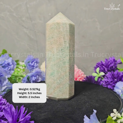 Amazonite Tower – Crystal for Health, Calm & Mind–Body Balance
