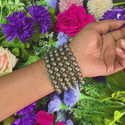Pyrite Bracelet — Vitality, Confidence and Prosperity | Solar Plexus Chakra | TruCrystals