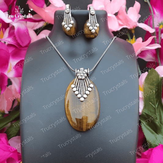 Tiger Eye Necklace- Oval