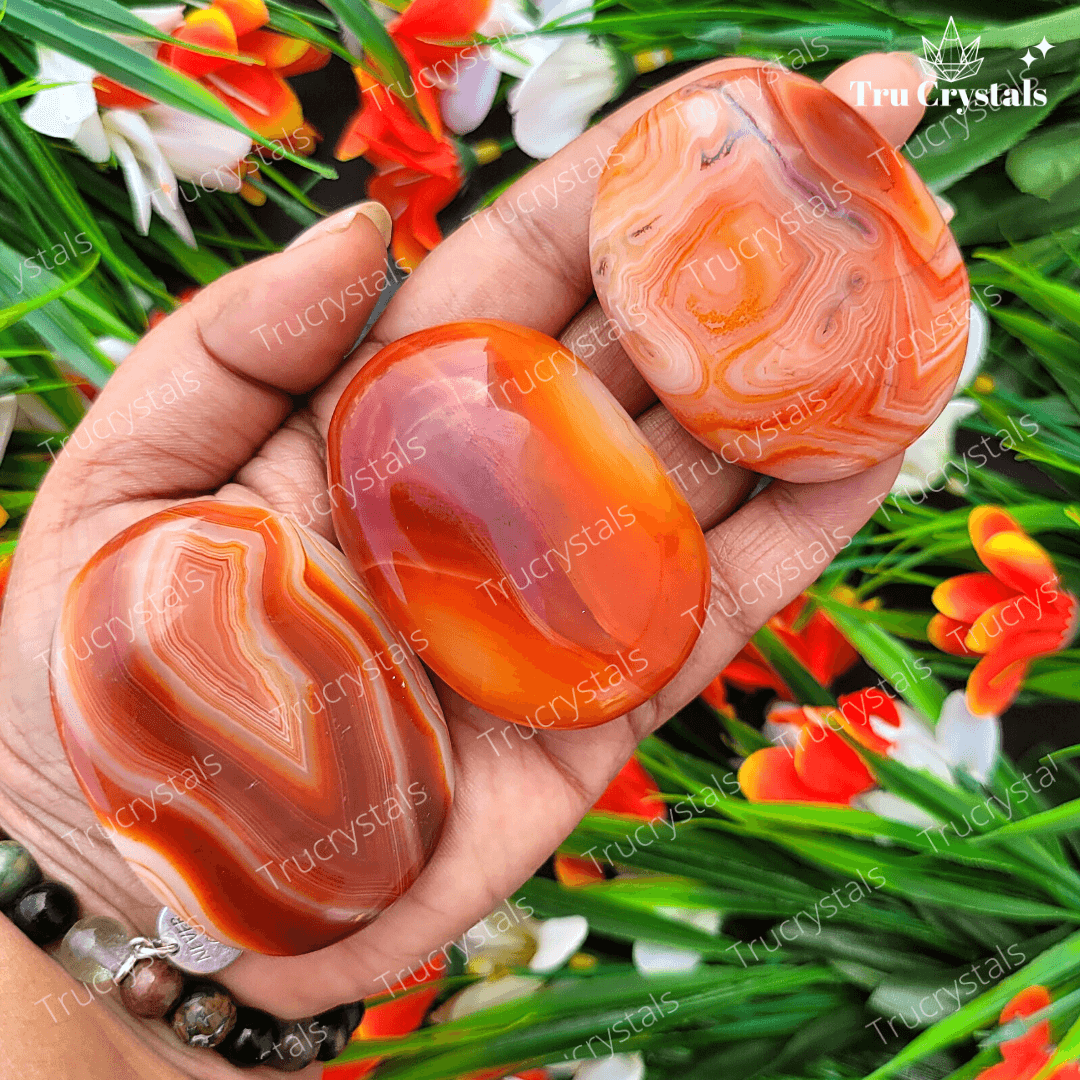 Red Carnelian Palm Stone- To Boost Creativity