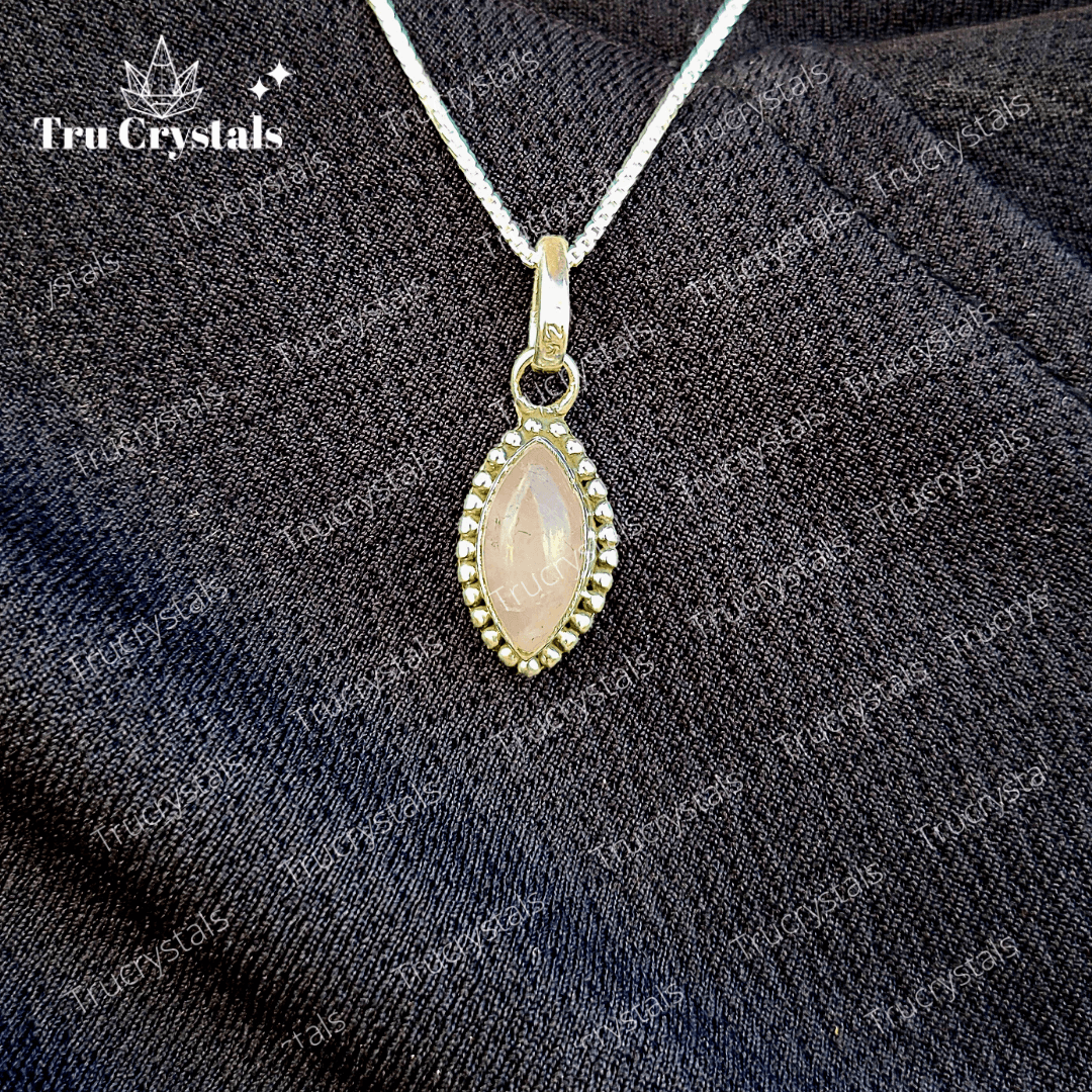 Sterling Silver Rose Quartz Pendant