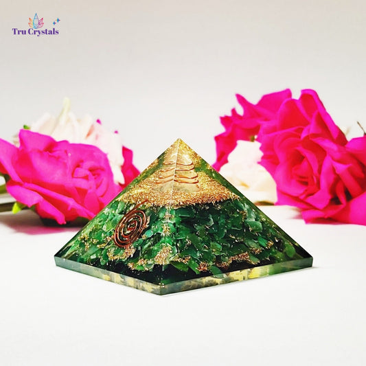 Green Aventurine Orgonite Pyramid To Attract Wealth