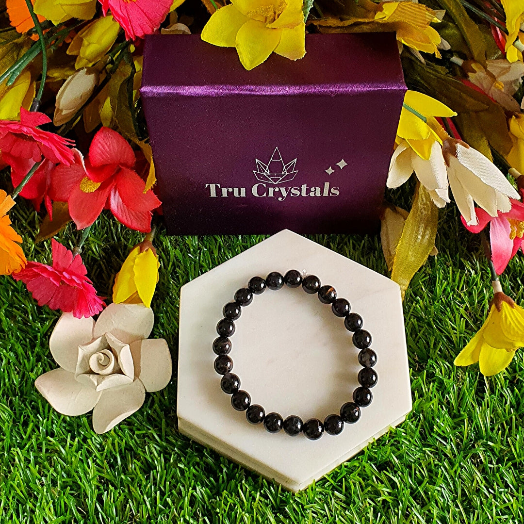 Black Tourmaline Bracelet for Protection from evil eye