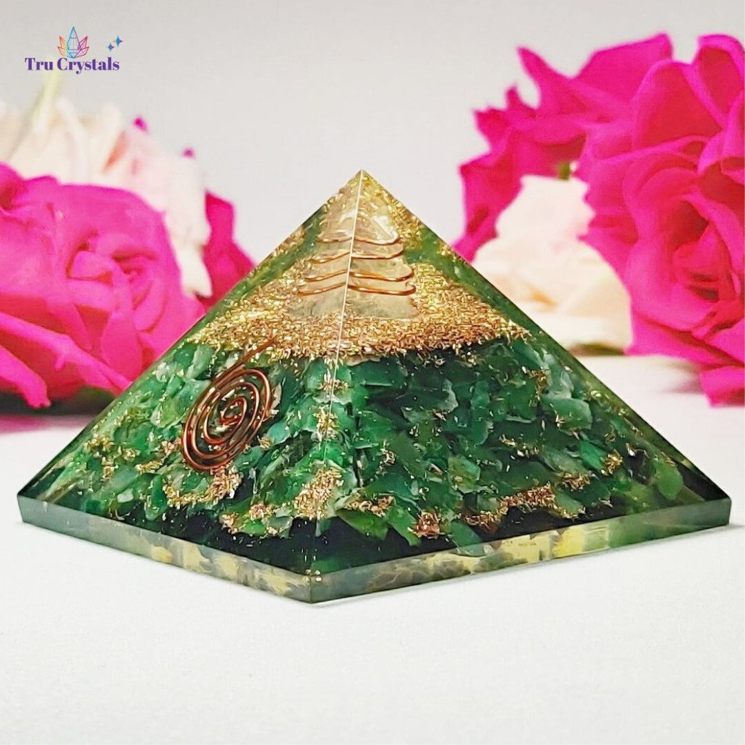 Green Aventurine Orgonite Pyramid To Attract Wealth