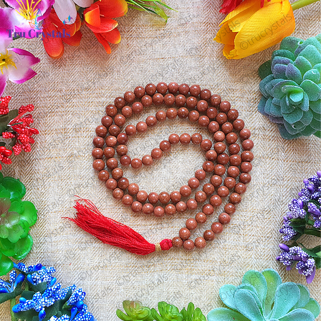 Red Goldstone Japa Mala: To Encourage Positive Attitude