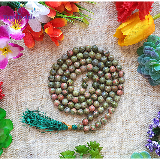 Unakite Japa Mala: For Compassion and Kindness