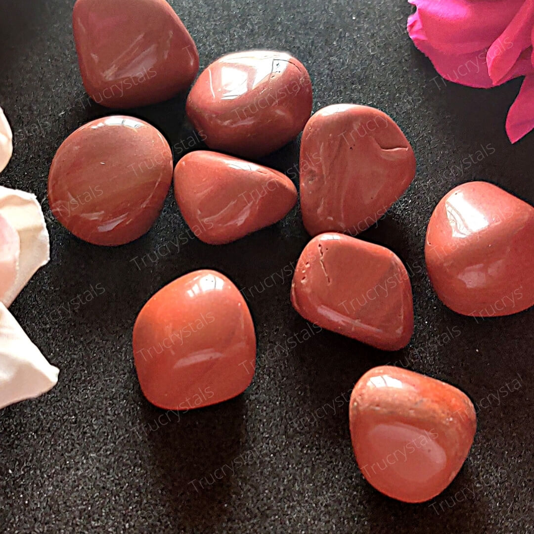 Red Jasper Tumbled Stone ( Pack of 4 stones)