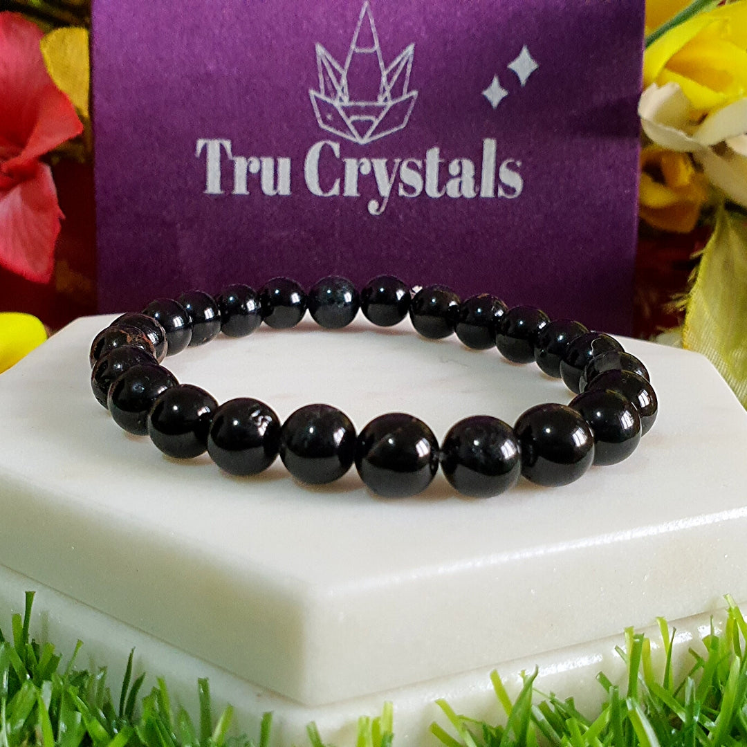 Black Tourmaline Bracelet for Protection from evil eye