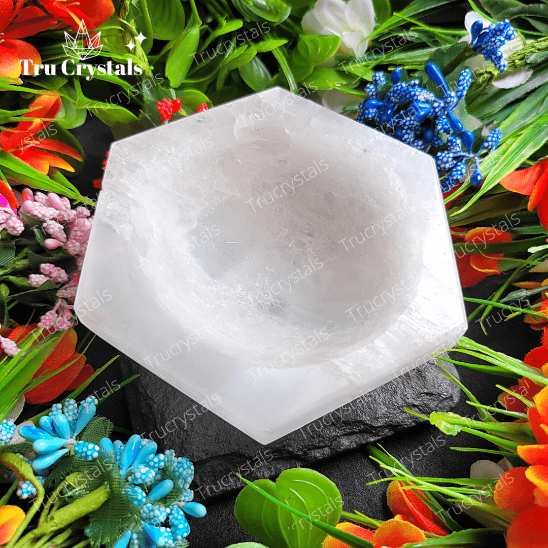 Selenite Bowl- Hexagon