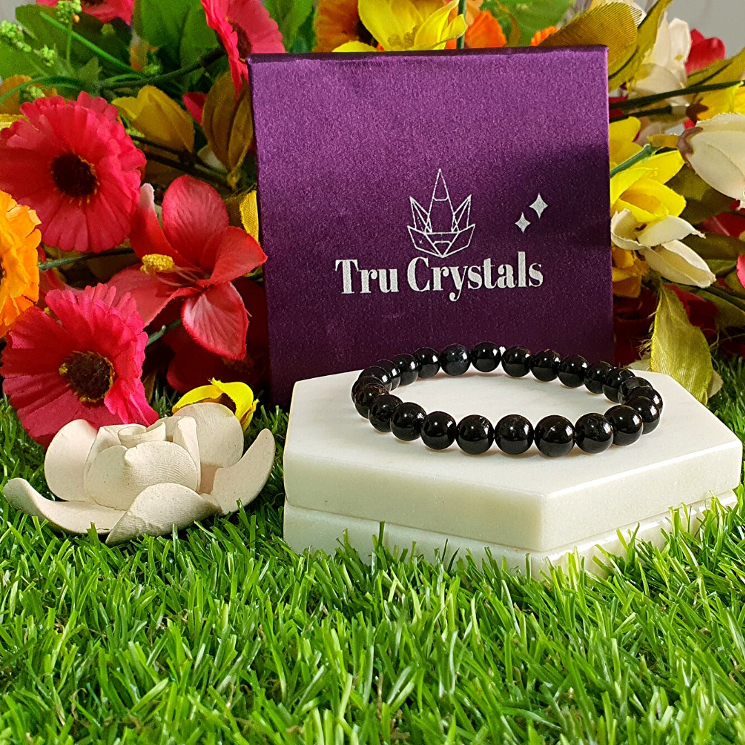 Black Tourmaline Bracelet for Protection from evil eye