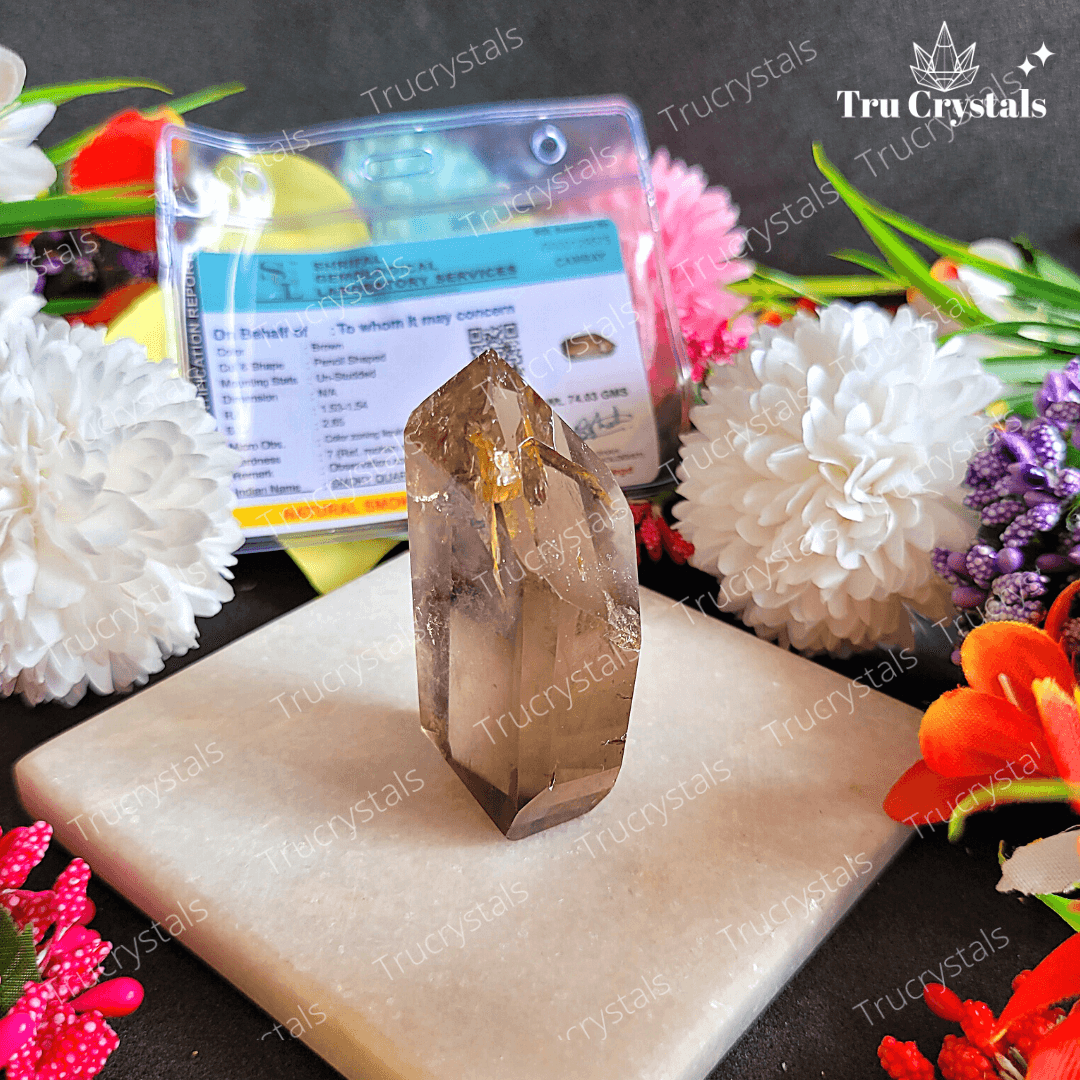 Natural Smoky Quartz Points (Certified)