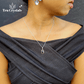 Sterling Silver Black Tourmaline Pendant-Square