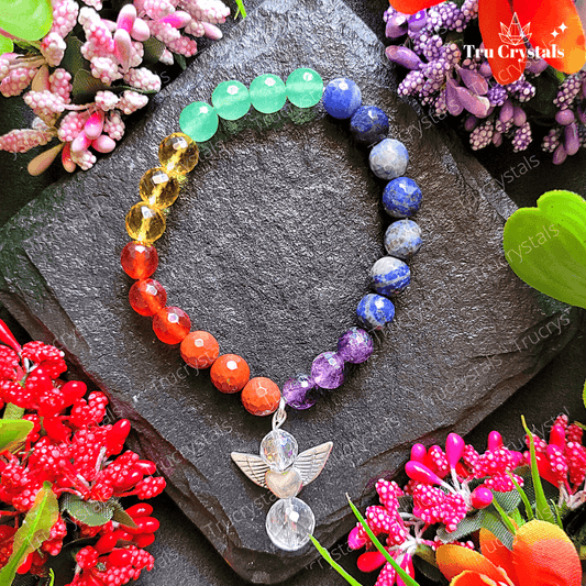 7 chakra Faceted Bracelet (Certified)