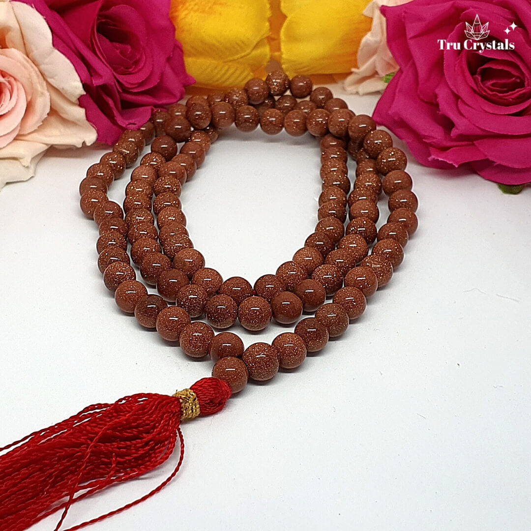 Red Goldstone Japa Mala: To Encourage Positive Attitude