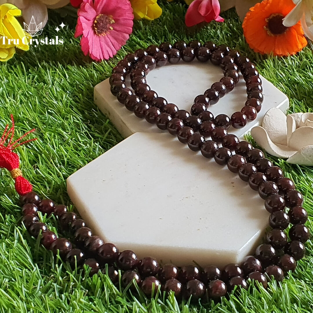 Garnet Japa Mala: For Prosperity and Abundance