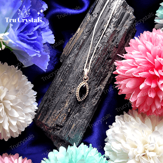 Black Tourmaline Silver Pendant