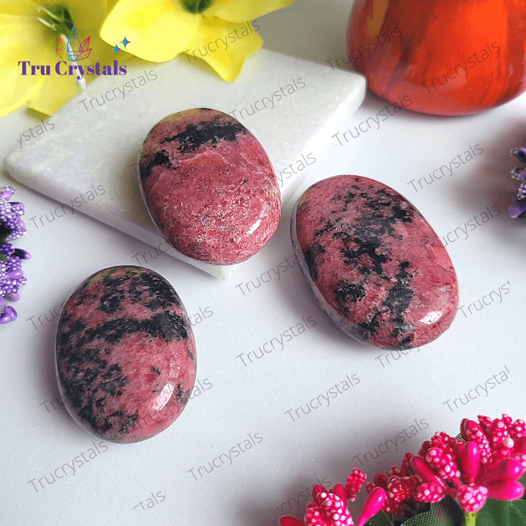 Rhodonite Palm Stone for Stimulate Love & Passion