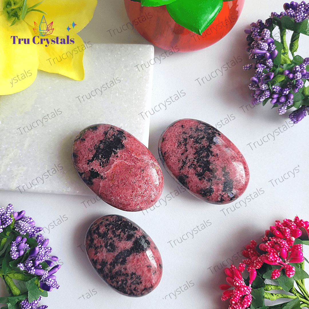 Rhodonite Palm Stone for Stimulate Love & Passion
