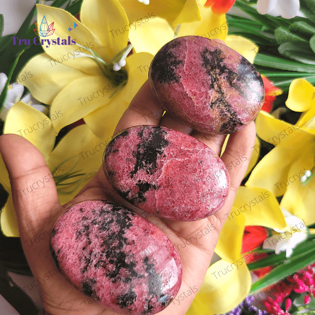 Rhodonite Palm Stone for Stimulate Love & Passion