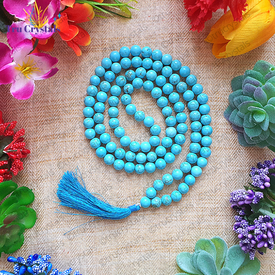 Turquoise mala hot sale necklace