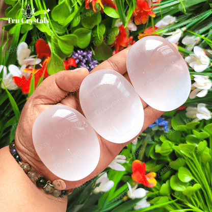 Selenite Palm Stone To cleanse Space and Aura