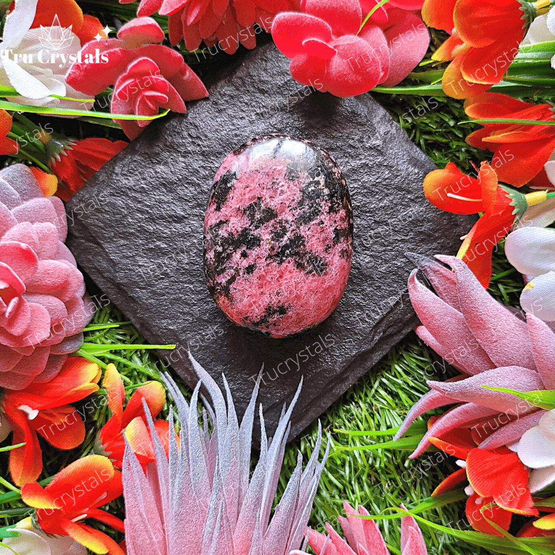 Rhodonite Palm Stone for Stimulate Love & Passion
