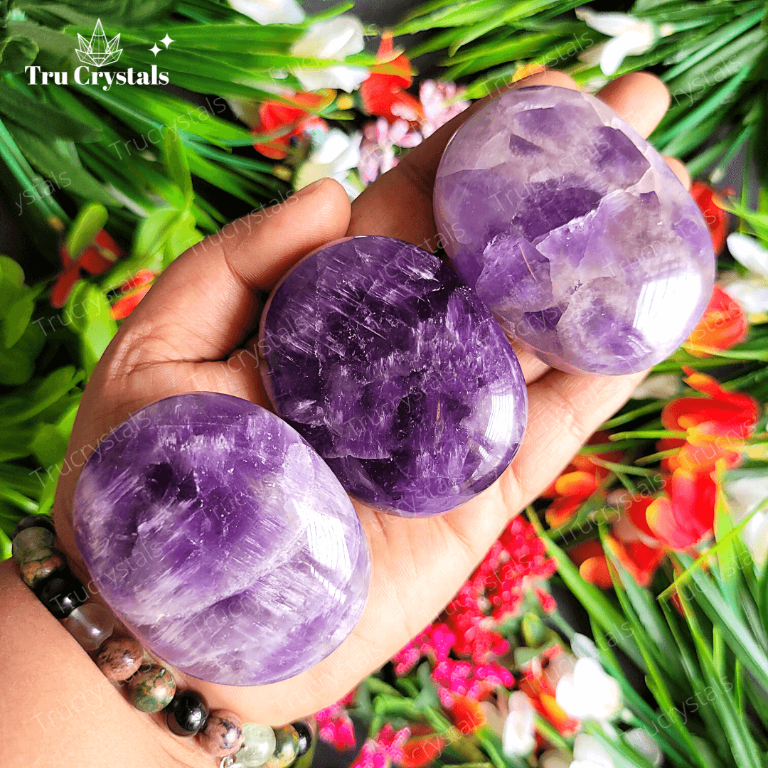 Amethyst Palm Stone For Energy Healing –