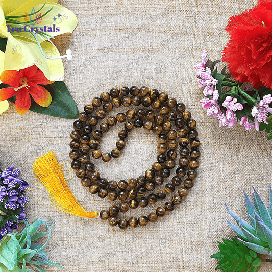 Tiger's Eye Crystal Japa Mala: For Inner Strength