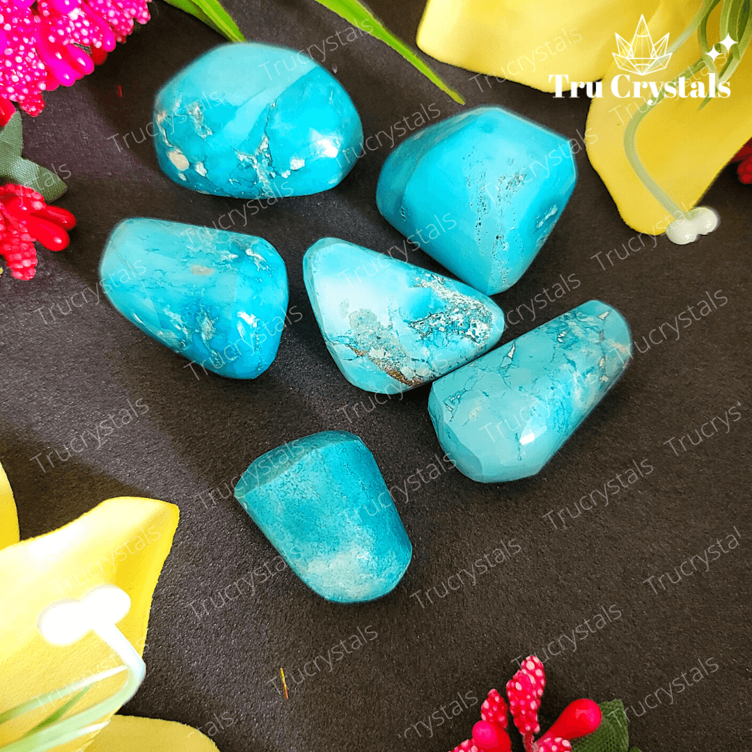 Natural Turquoise (Arizona) Tumbles (Pack Of 4)