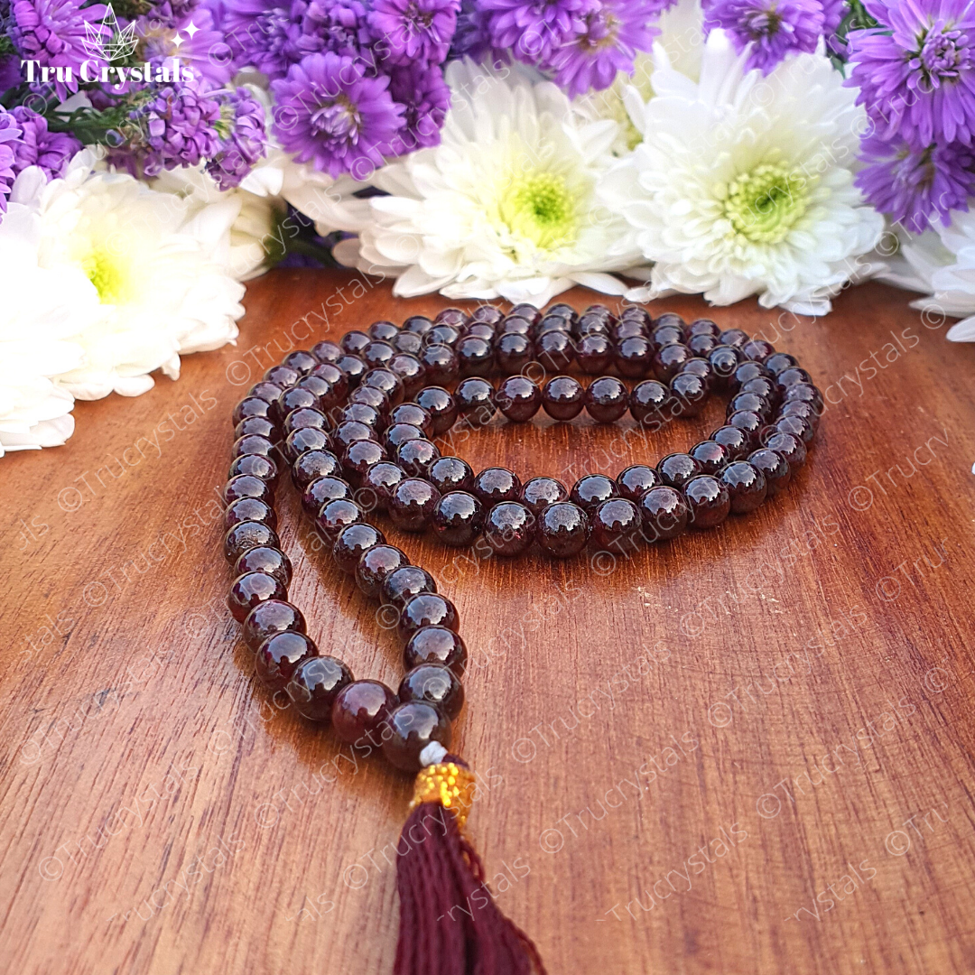 Garnet Japa Mala: For Prosperity and Abundance