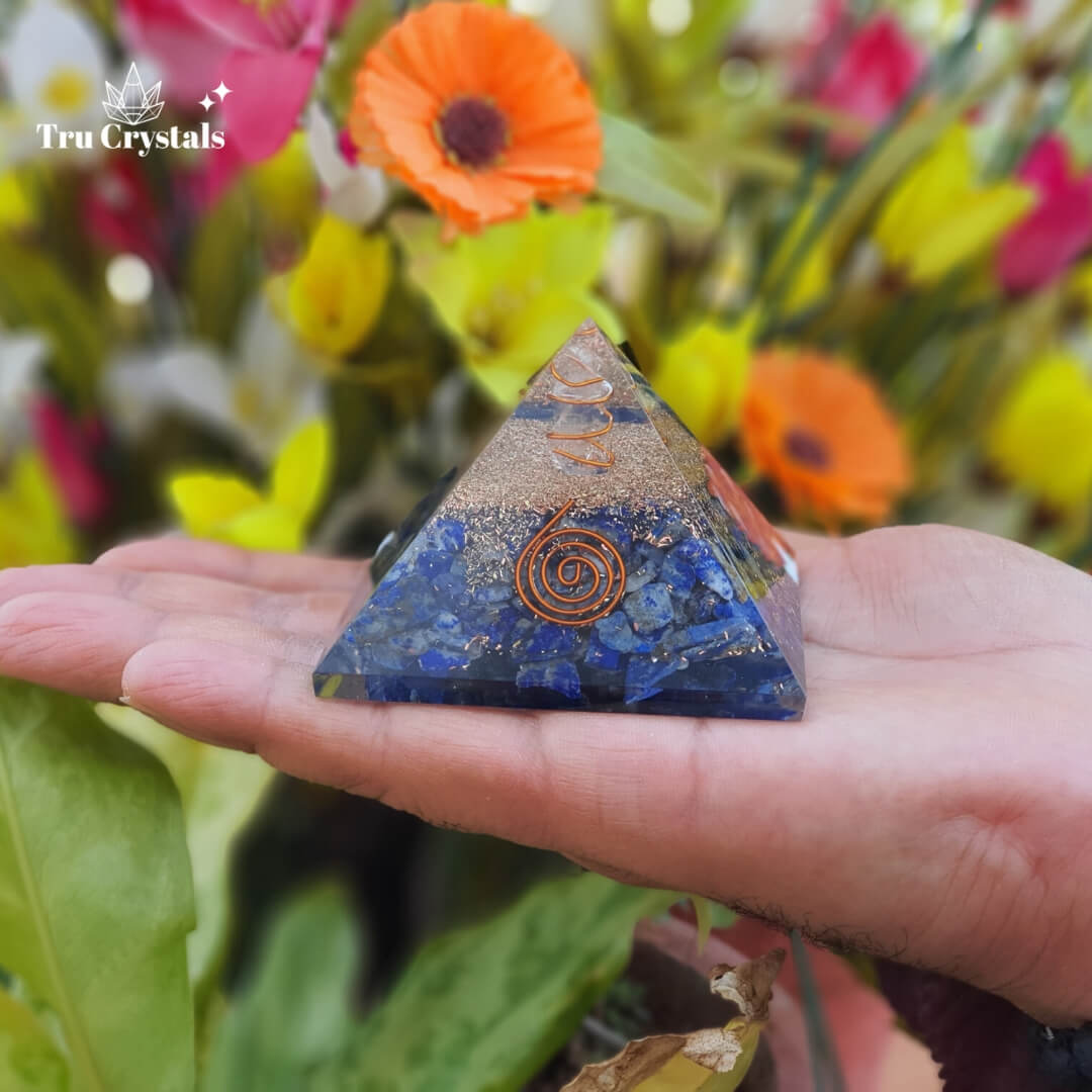 Lapis Lazuli Orgonite Pyramid For Self Awareness