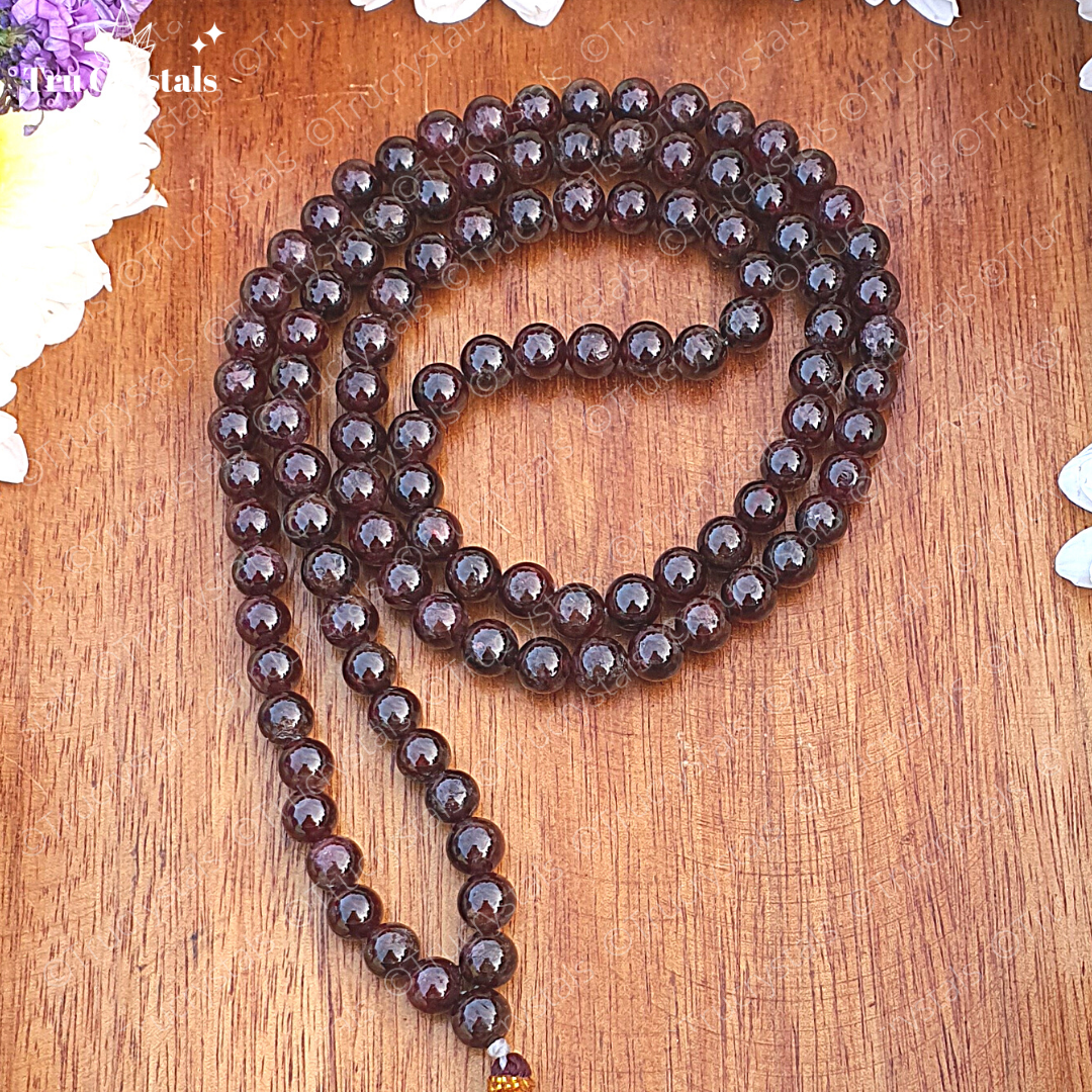 Garnet Japa Mala: For Prosperity and Abundance