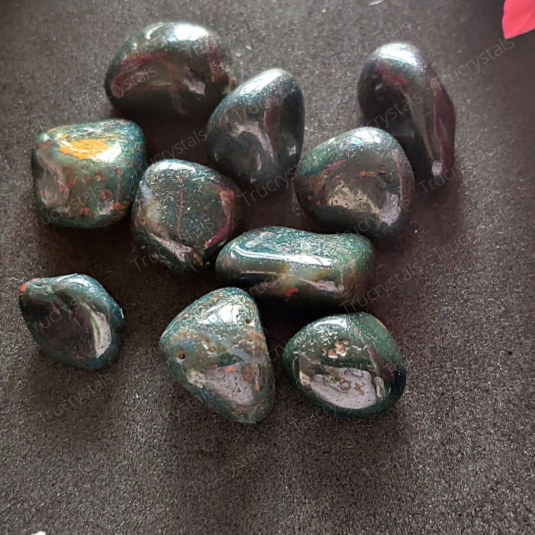 Blood Stone Tumble stones (Pack of 4 stones)