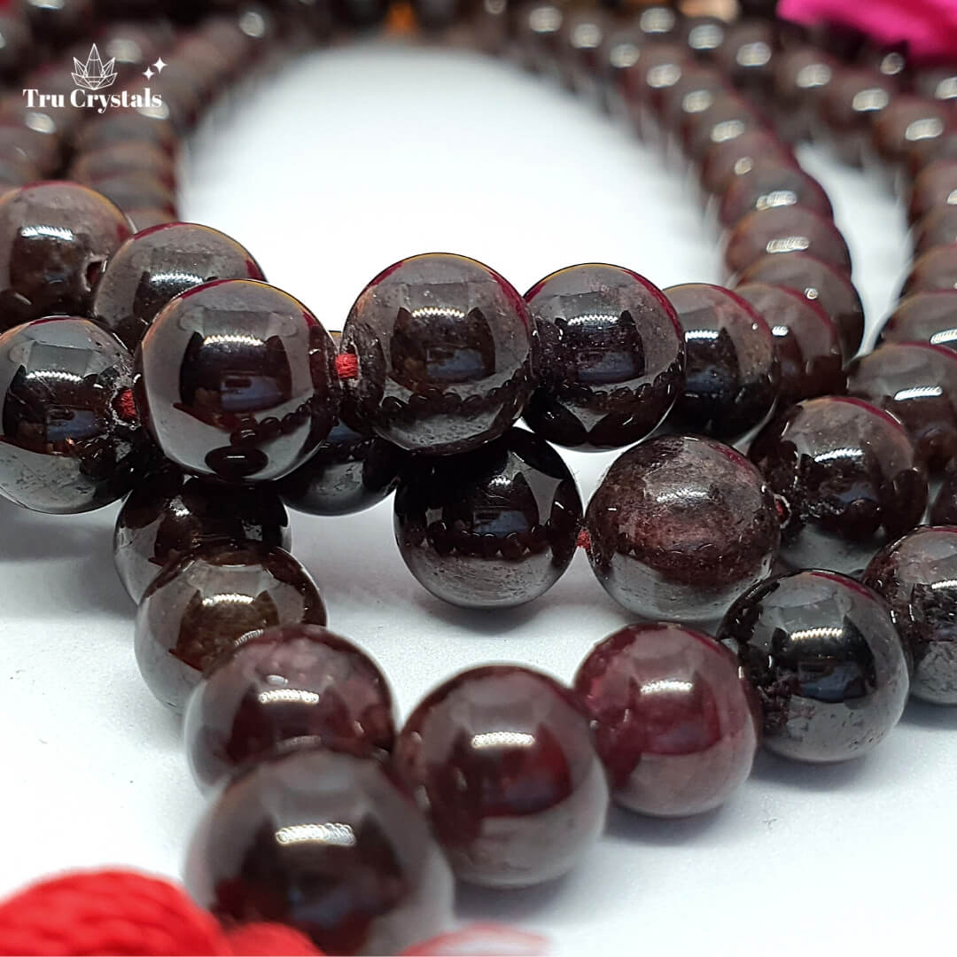 Garnet Japa Mala: For Prosperity and Abundance