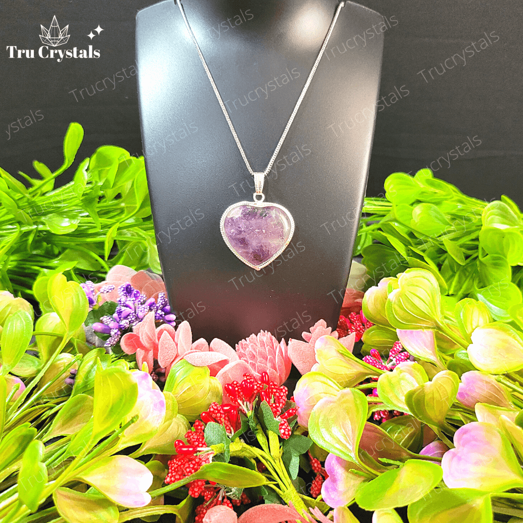 Amethyst Heart Pendant Necklace