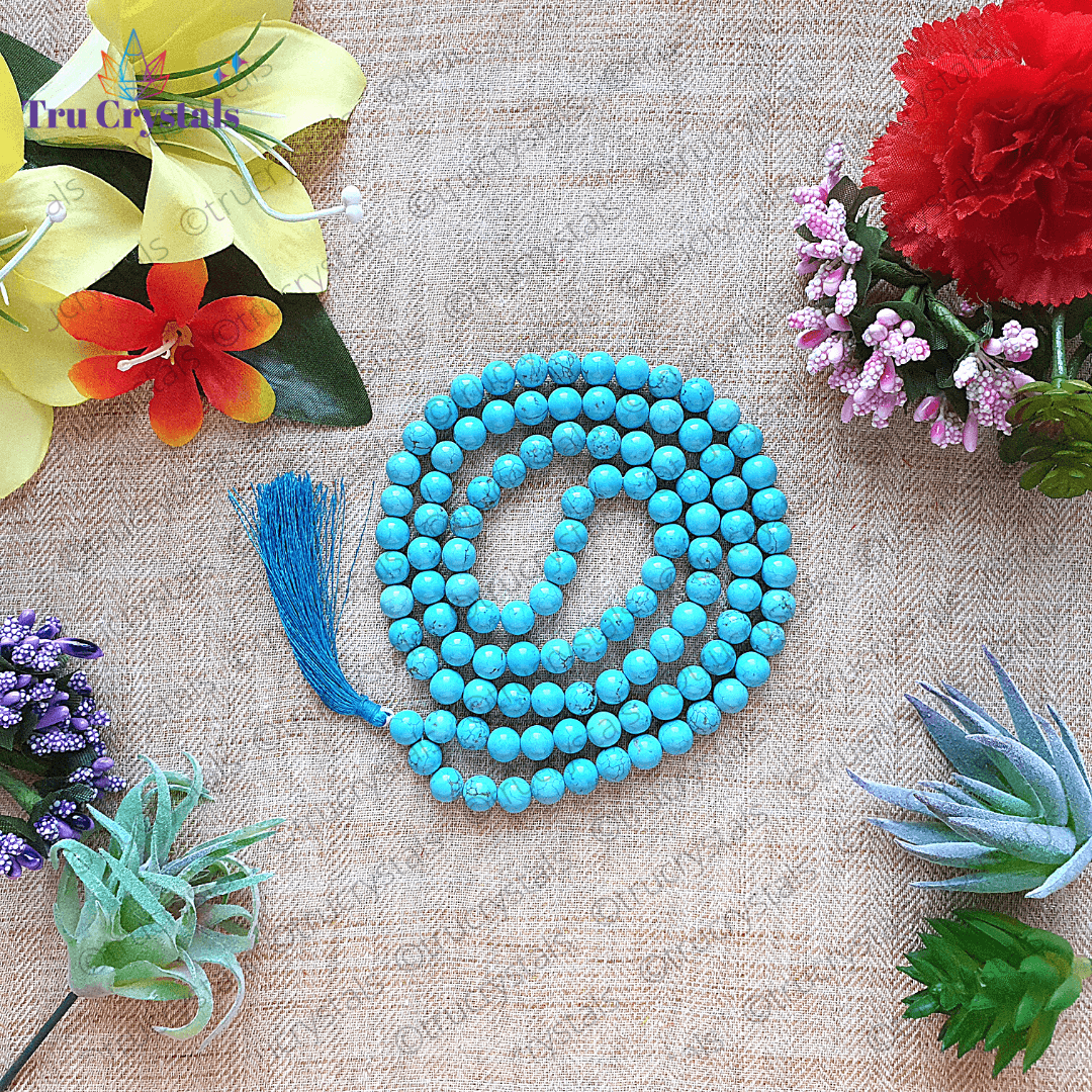 Natural Turquoise Japa Mala: For Joy & Tranquility